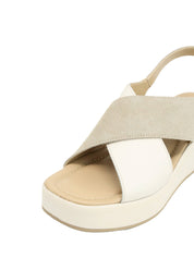 Sandali zeppa Beige Lumberjack