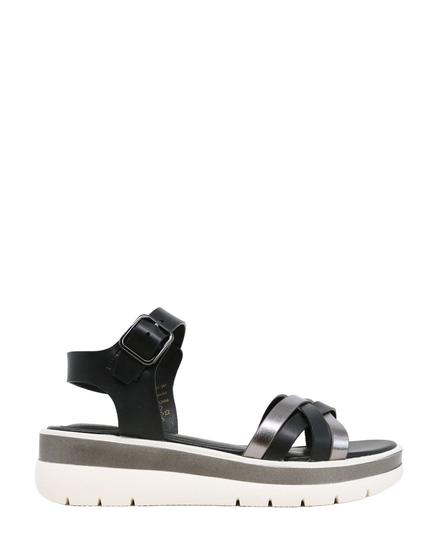 Sandali zeppa Nero Lumberjack