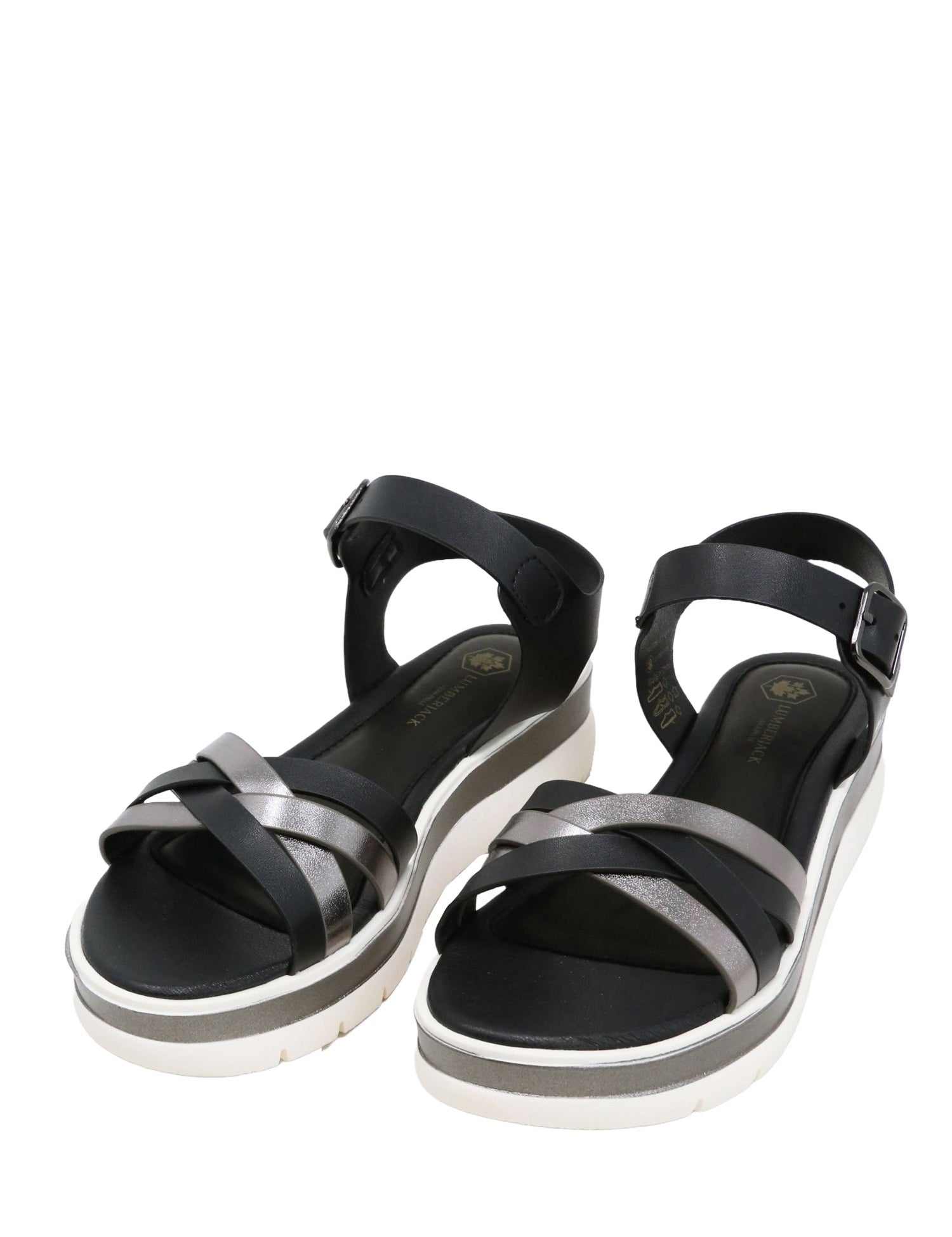 Sandali zeppa Nero Lumberjack