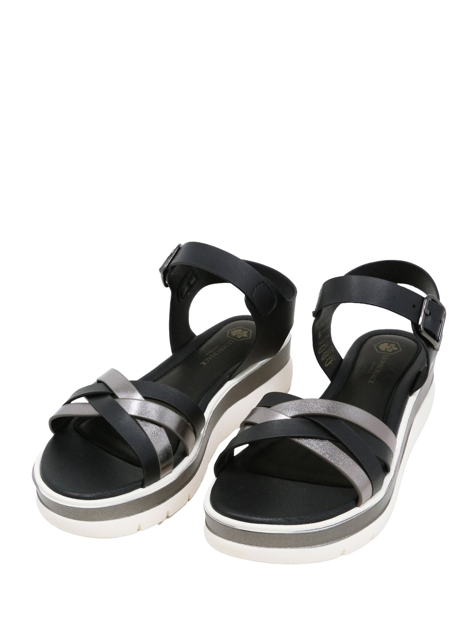 Sandali zeppa Nero Lumberjack