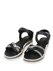 Sandali zeppa Nero Lumberjack