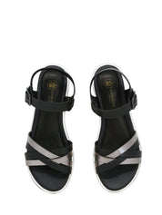 Sandali zeppa Nero Lumberjack