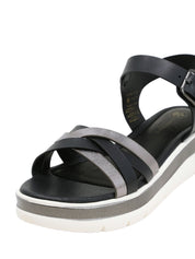 Sandali zeppa Nero Lumberjack