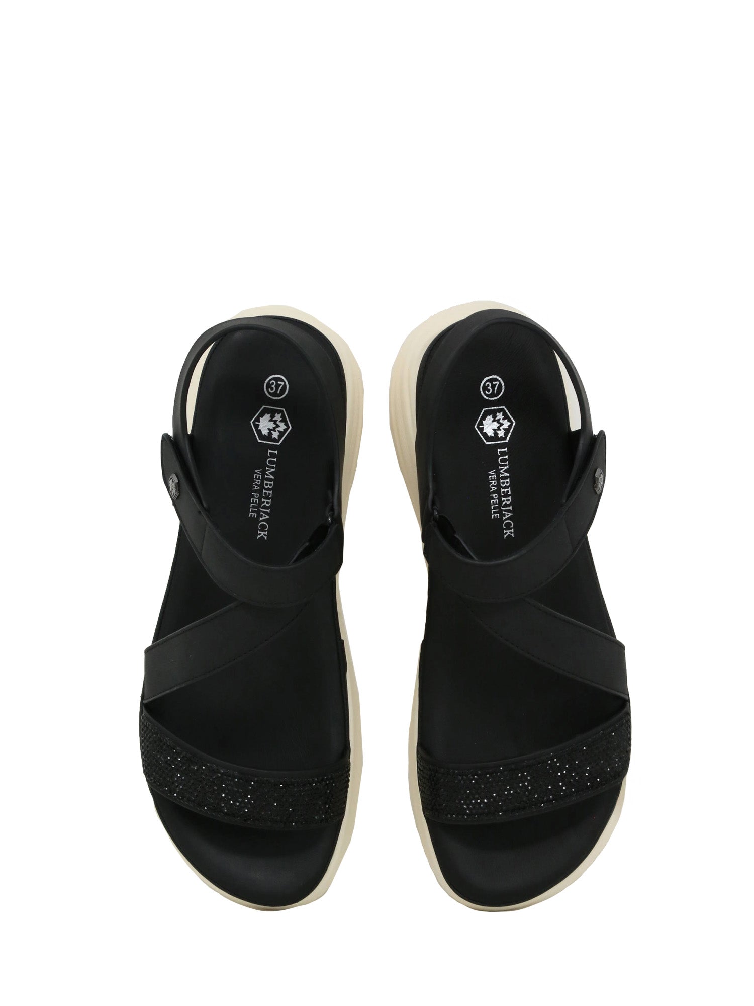 Sandali con strappi Nero Lumberjack