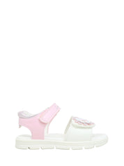 Sandali con strappi Bianco Rosa Lumberjack