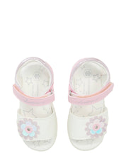 Sandali con strappi Bianco Rosa Lumberjack