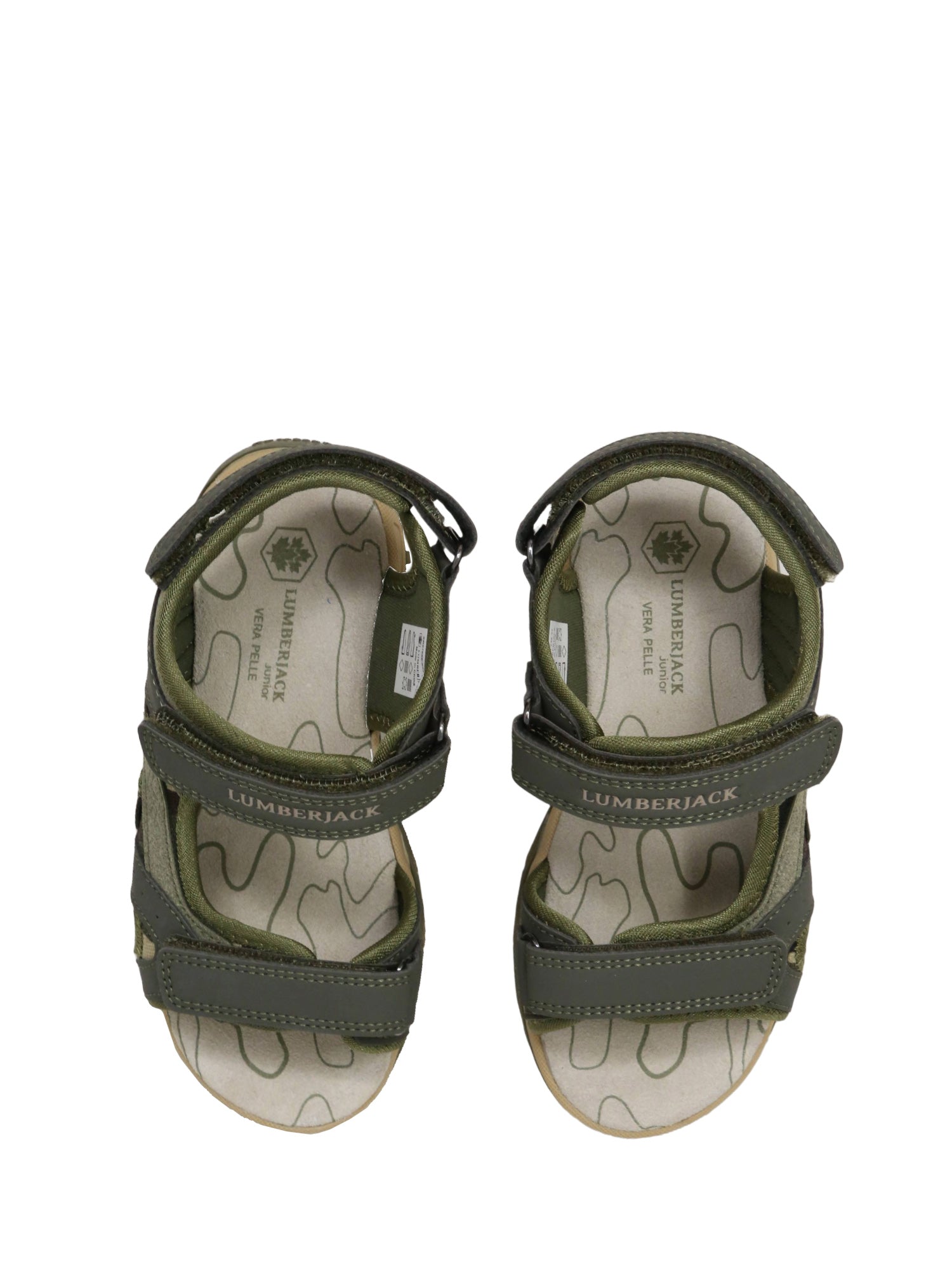 Sandali con strappi Verde Lumberjack