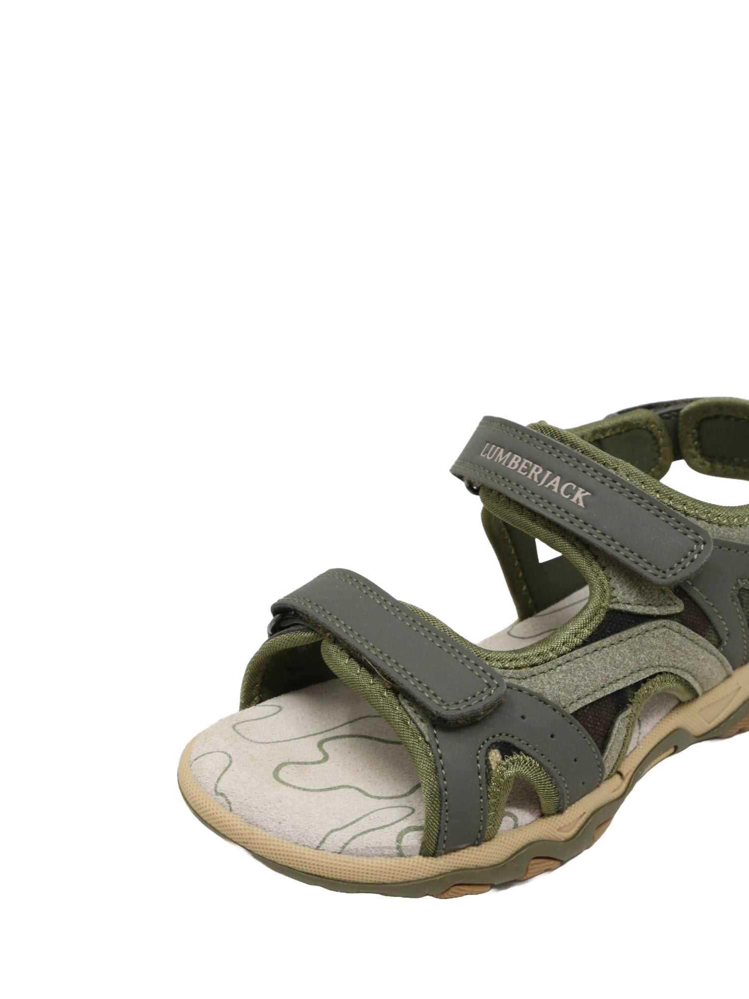 Sandali con strappi Verde Lumberjack