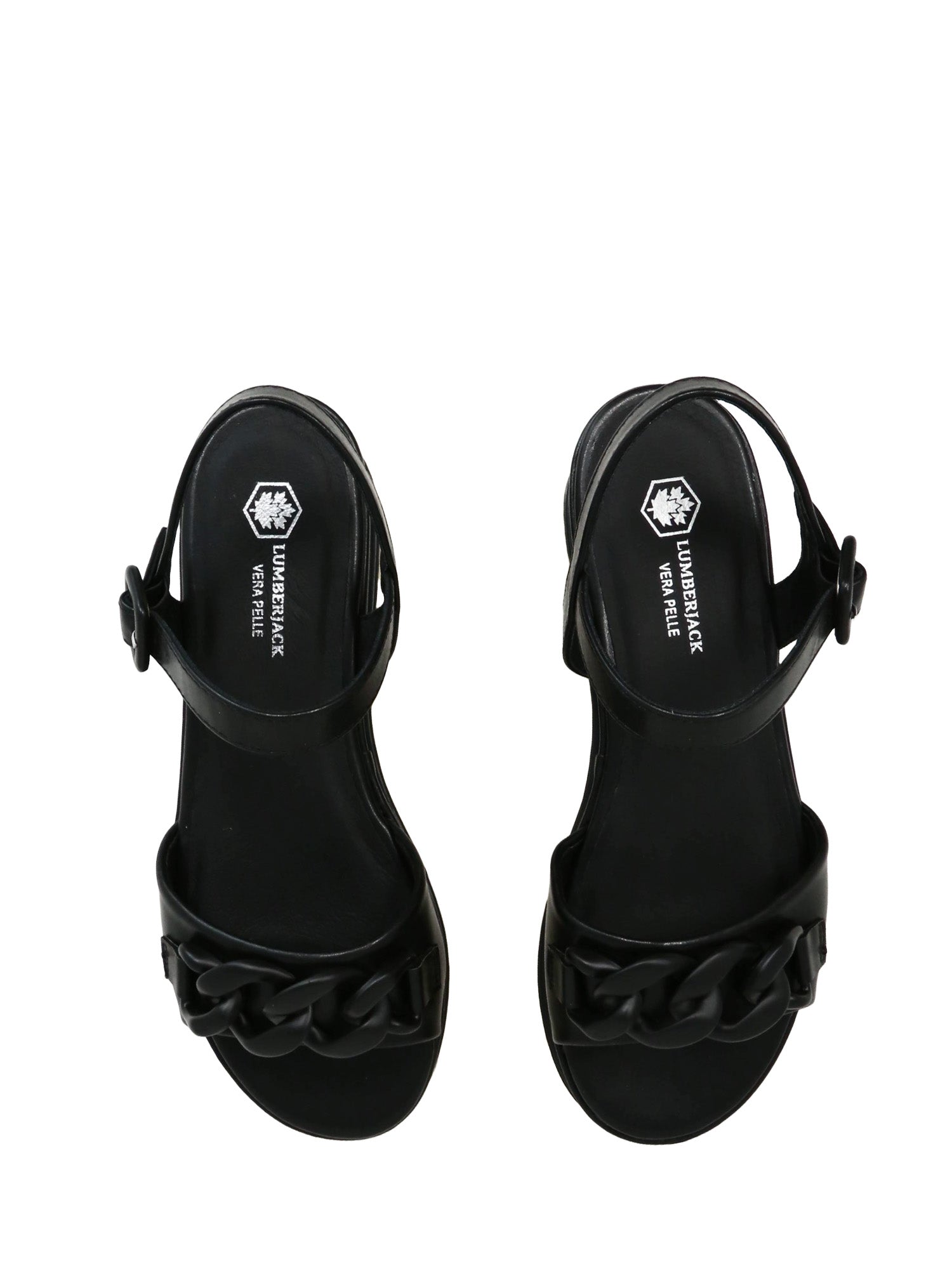 Sandali zeppa Nero Lumberjack