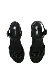 Sandali zeppa Nero Lumberjack