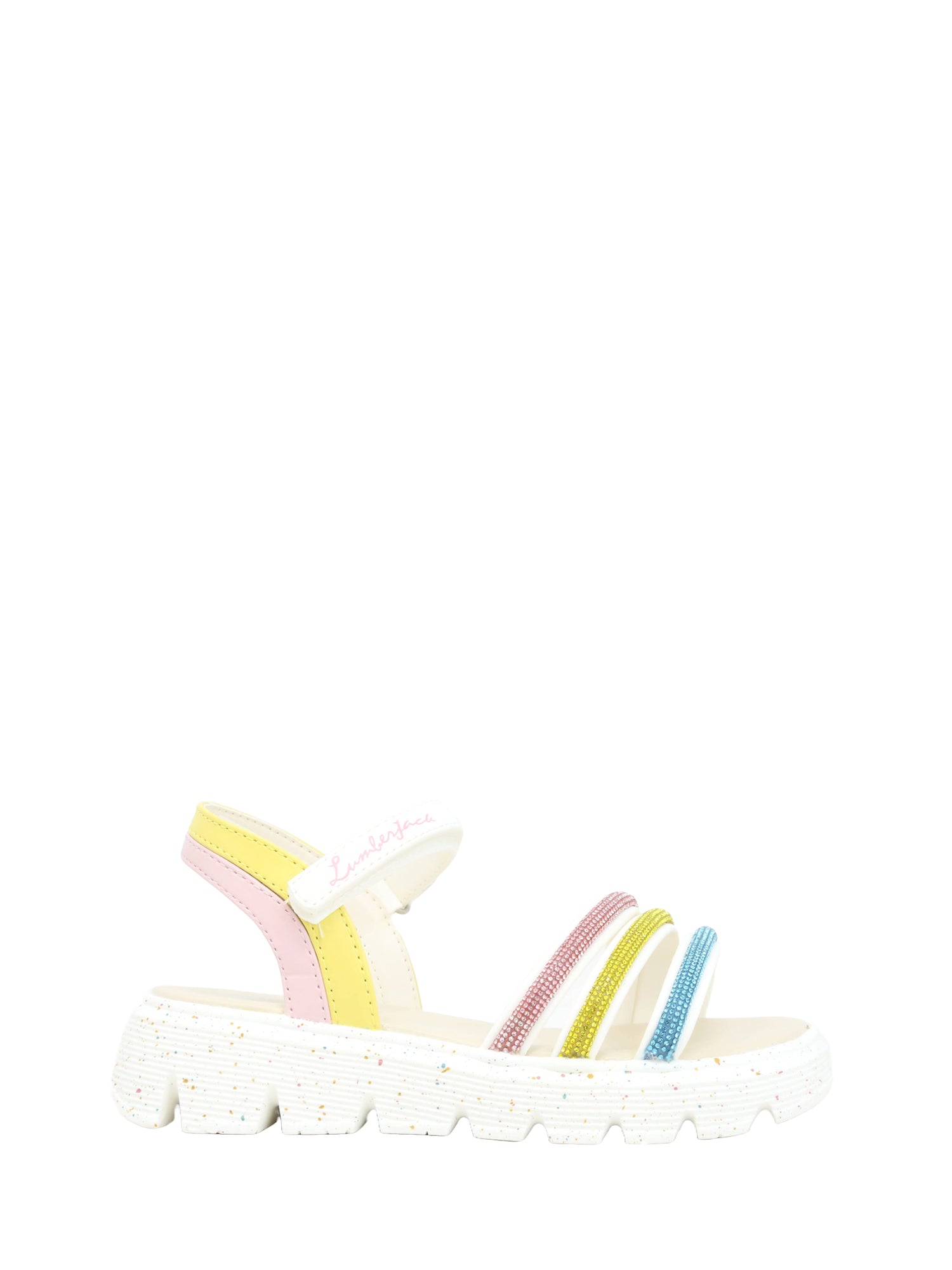 Sandali con strappi Bianco Argento Lumberjack