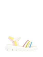 Sandali con strappi Bianco Argento Lumberjack