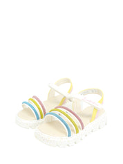 Sandali con strappi Bianco Argento Lumberjack