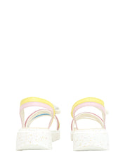 Sandali con strappi Bianco Argento Lumberjack