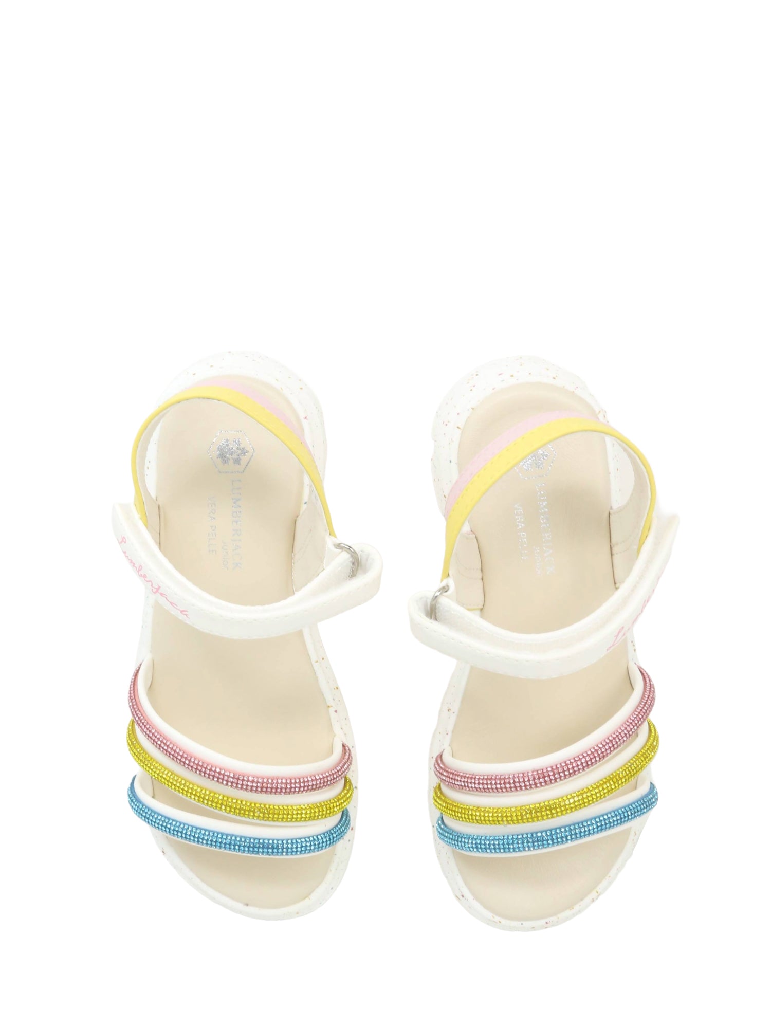 Sandali con strappi Bianco Argento Lumberjack