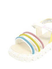 Sandali con strappi Bianco Argento Lumberjack