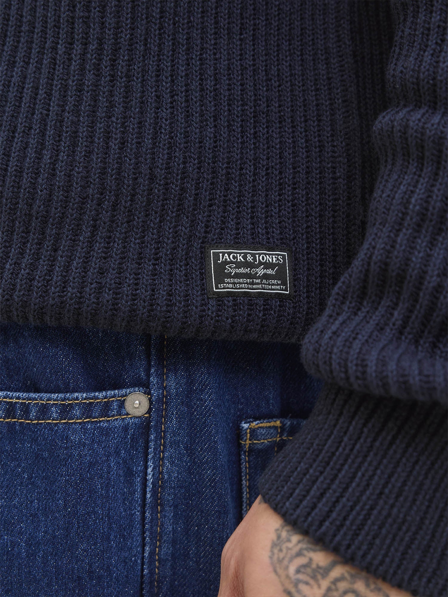 Maglia a collo alto Blu Jack&jones