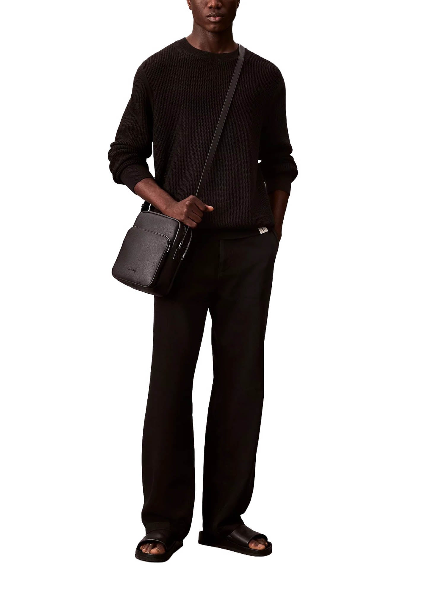 Tracolla Nero Calvin Klein