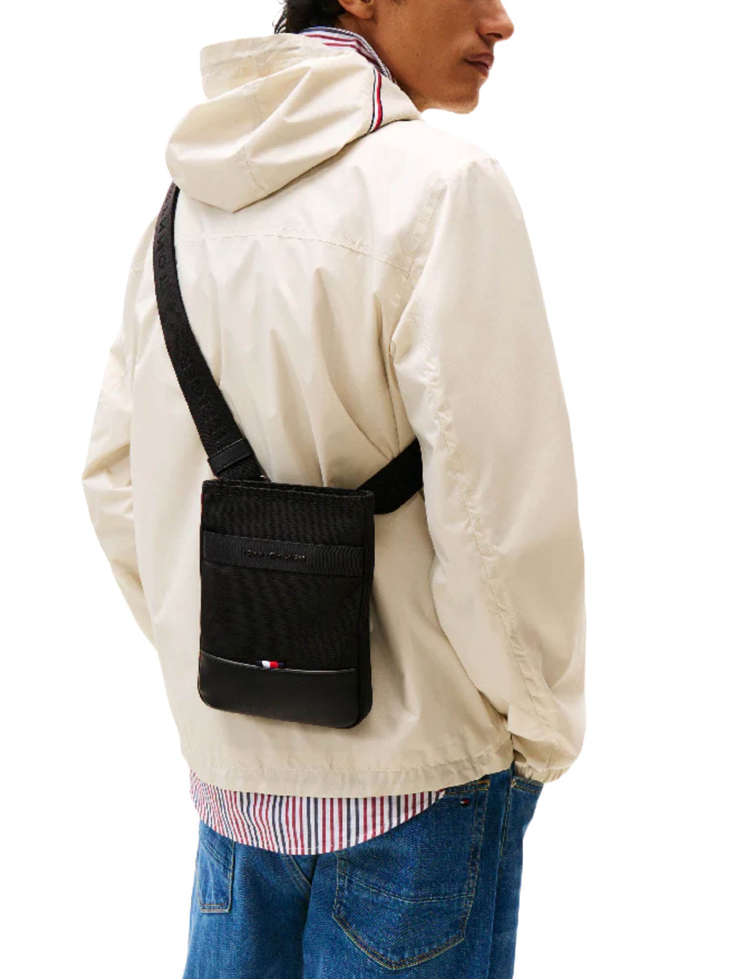 Tracolla Nero Tommy Hilfiger