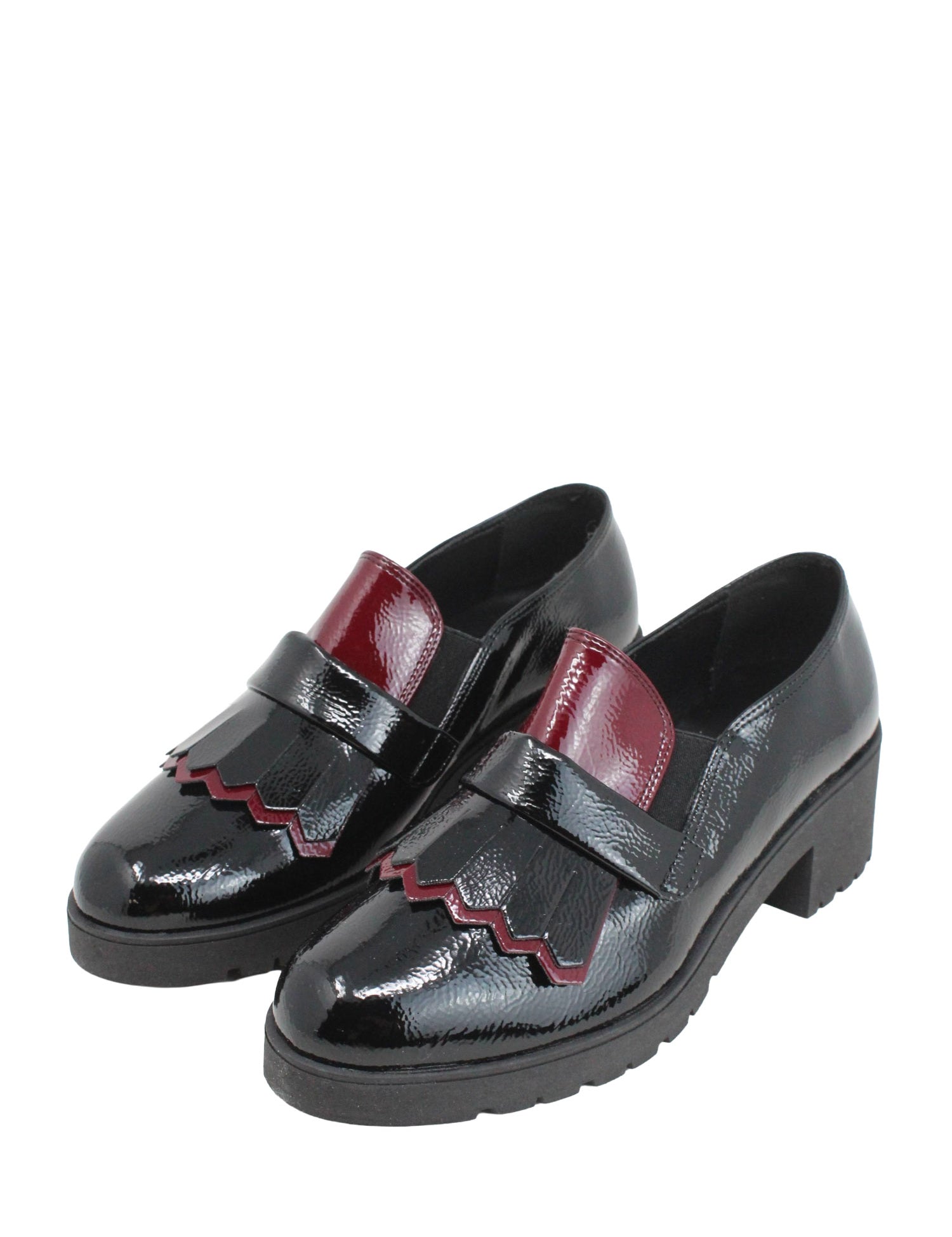 Mocassini Nero Rosso Grace Shoes