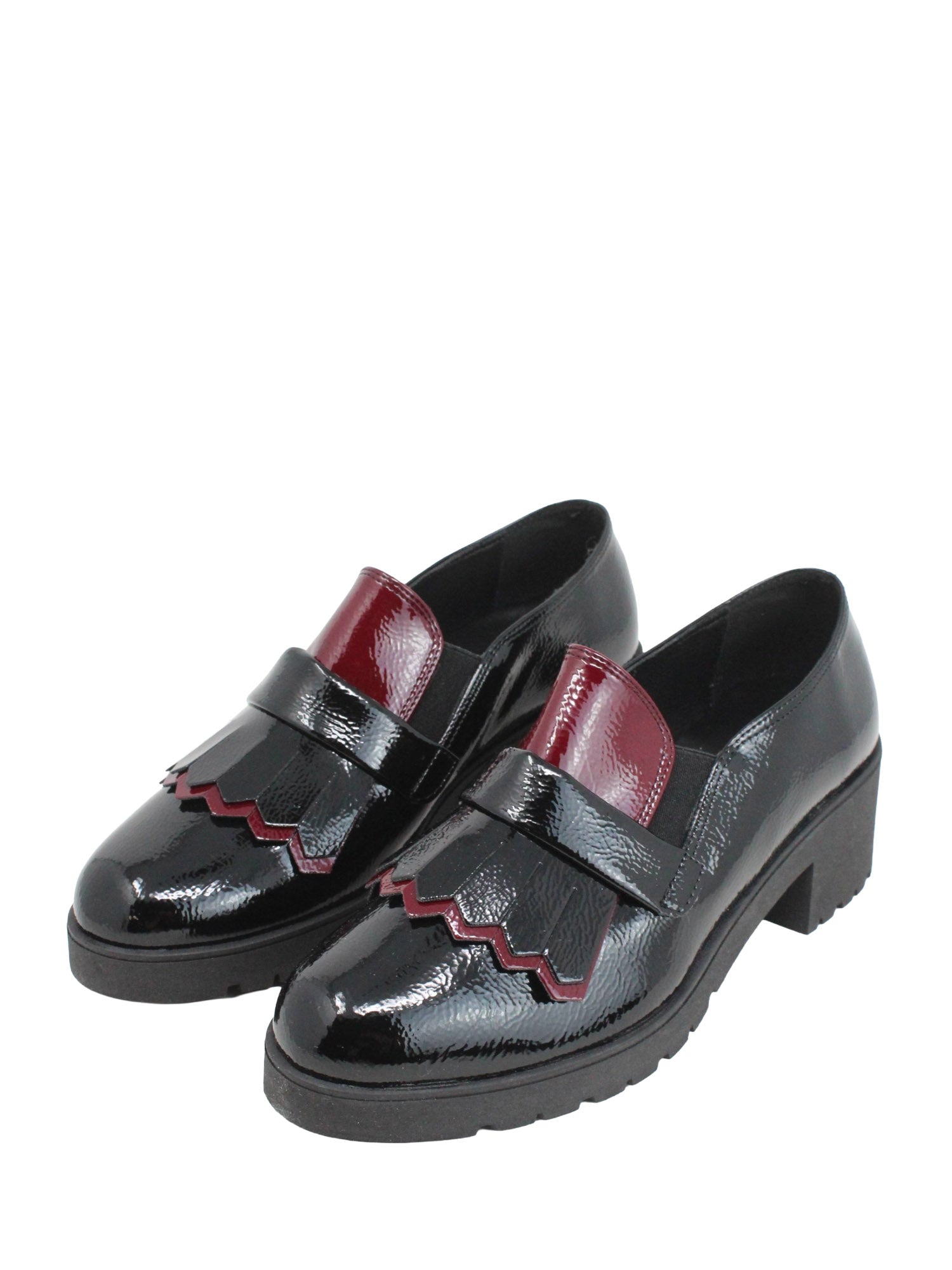 Mocassini Nero Rosso Grace Shoes