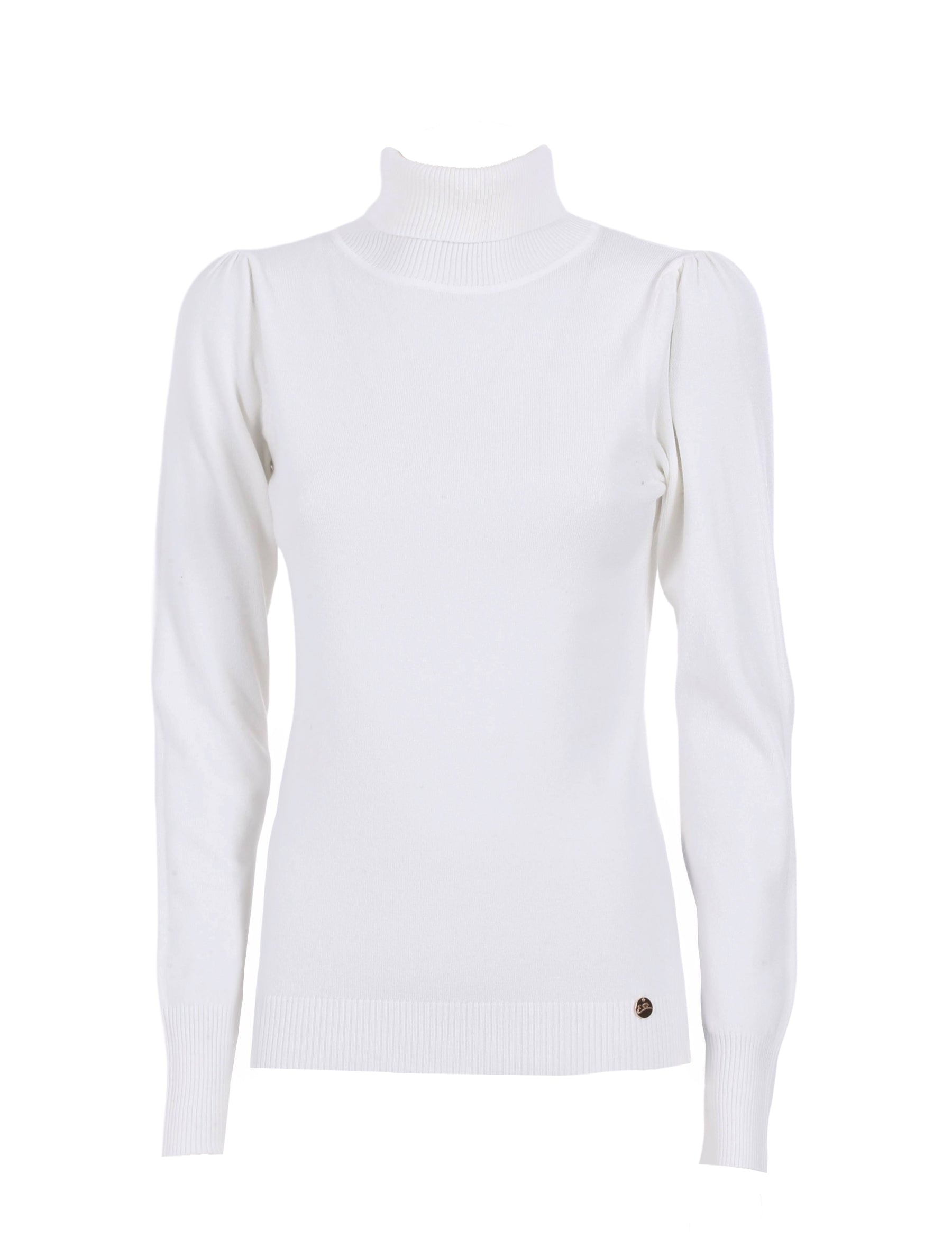 Maglia a collo alto Bianco Yes-zee
