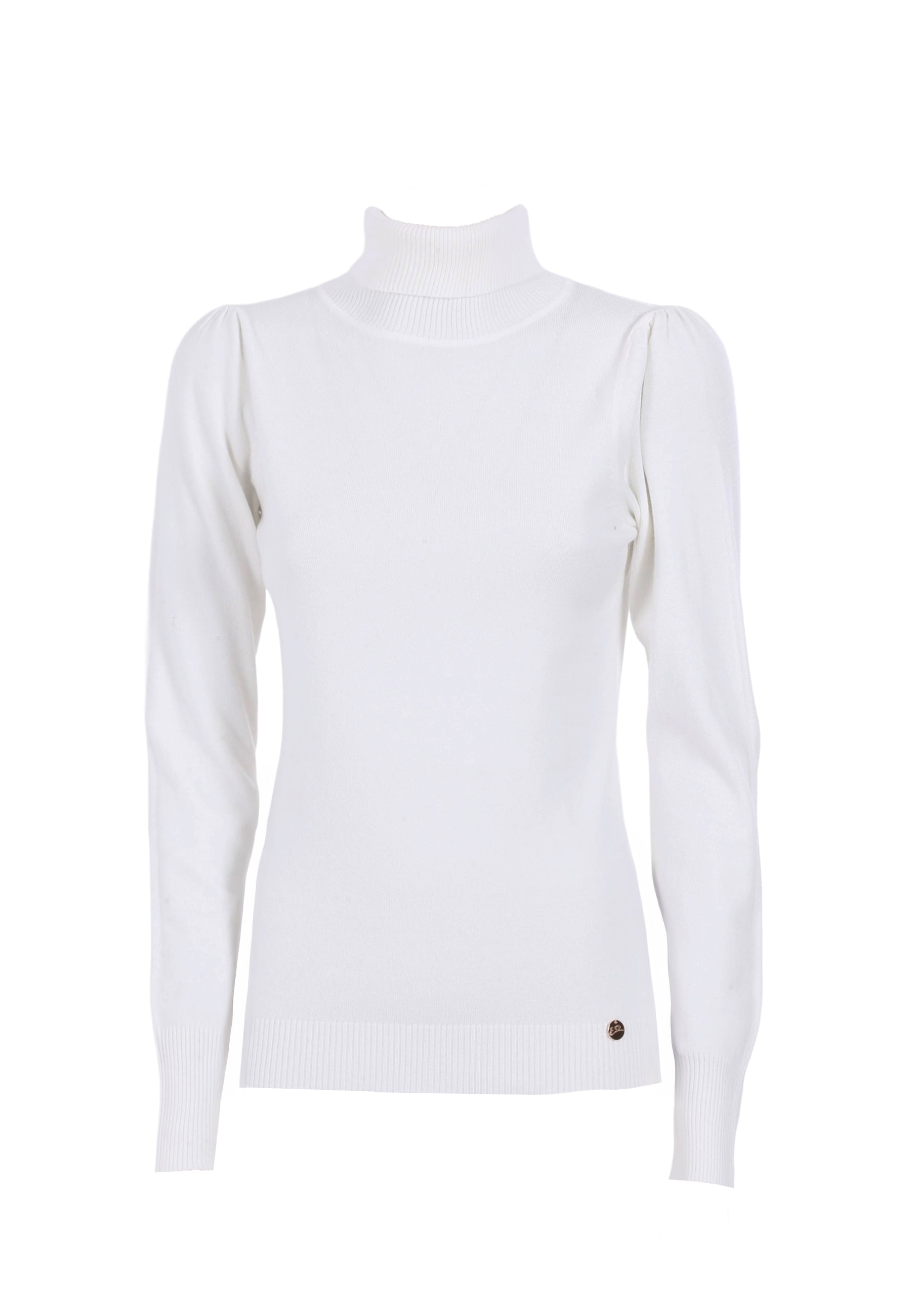 Maglia a collo alto Bianco Yes-zee