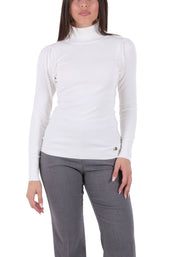 Maglia a collo alto Bianco Yes-zee
