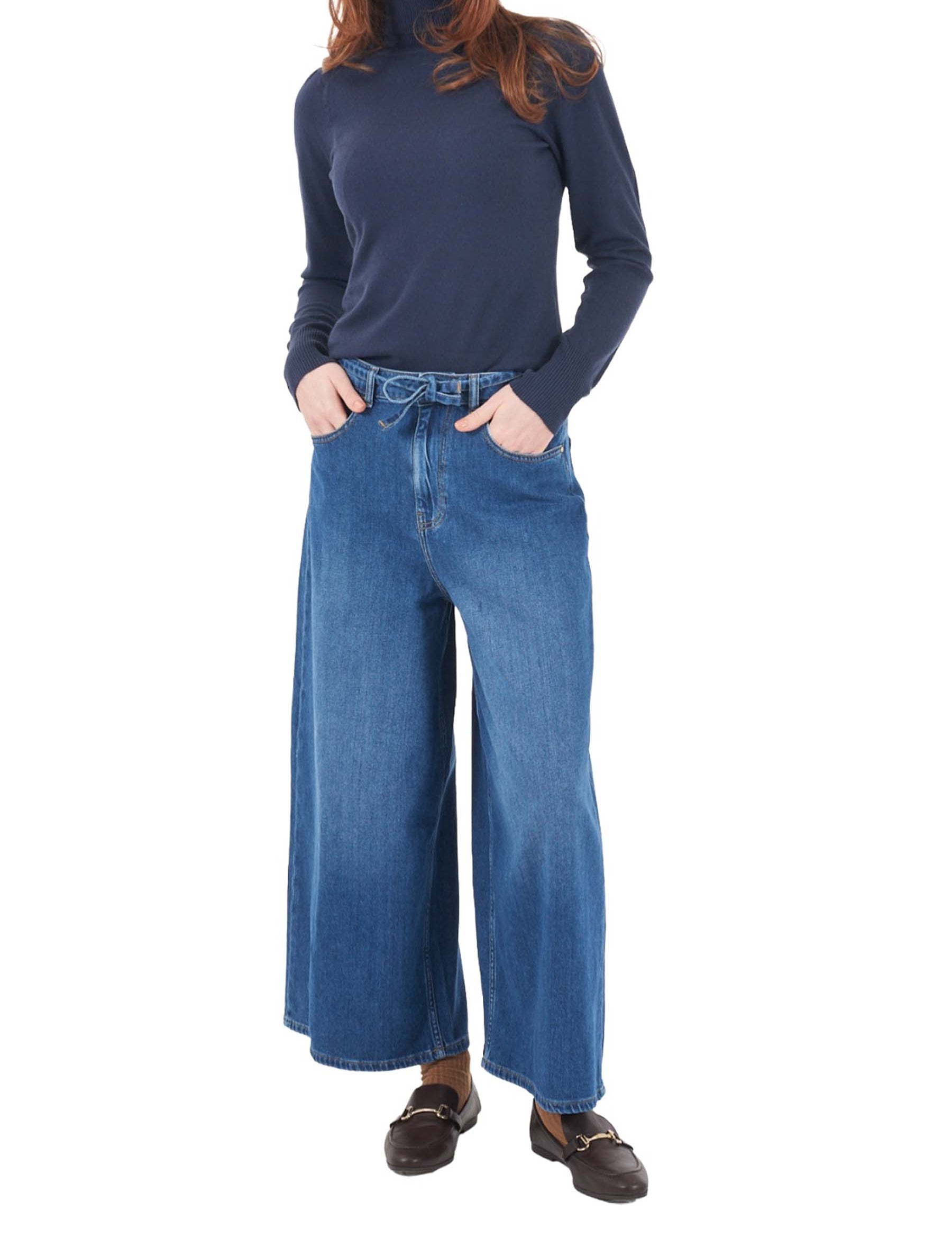 Maglia a collo alto Blu Yes-zee