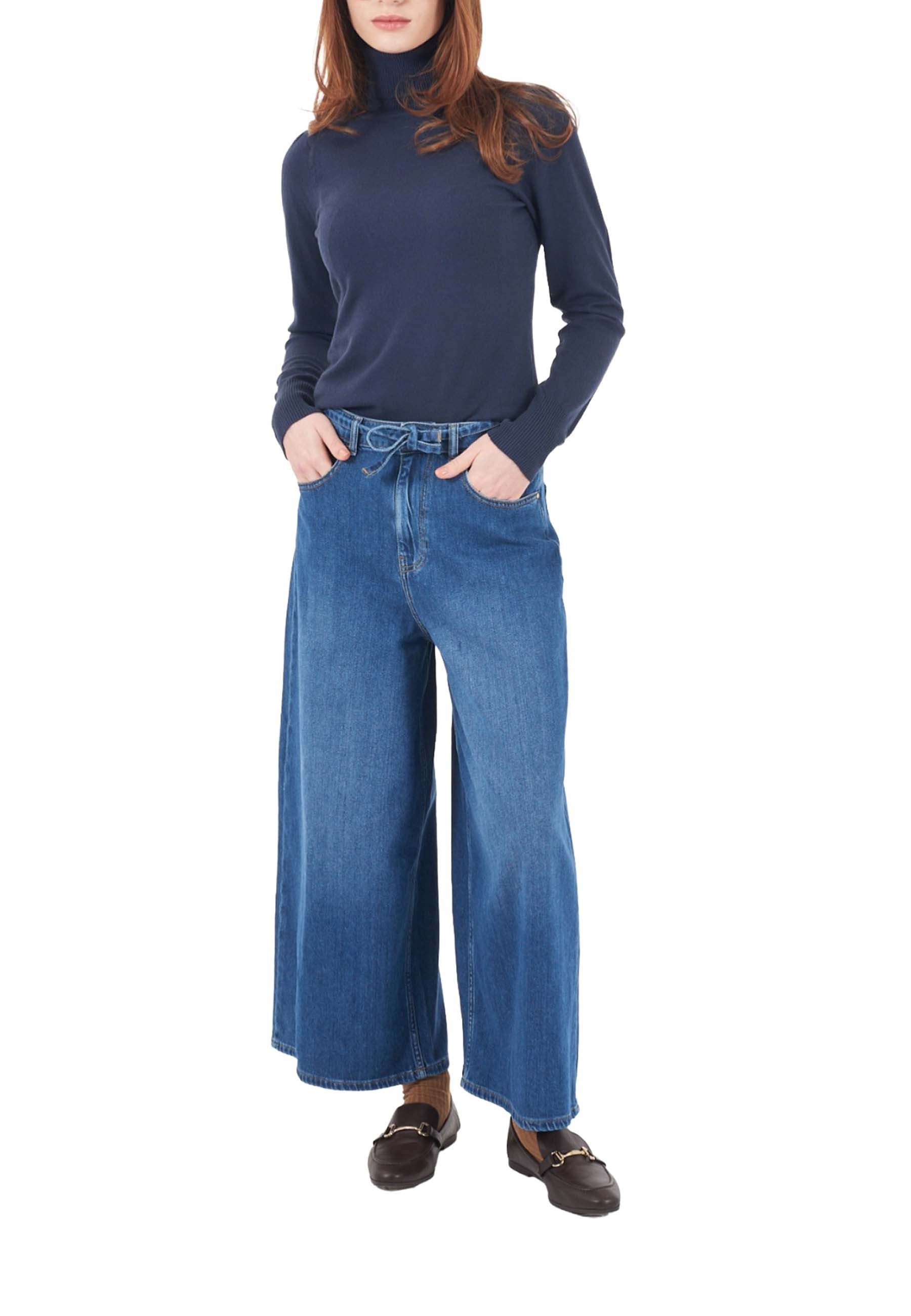 Maglia a collo alto Blu Yes-zee