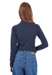 Maglia a collo alto Blu Yes-zee