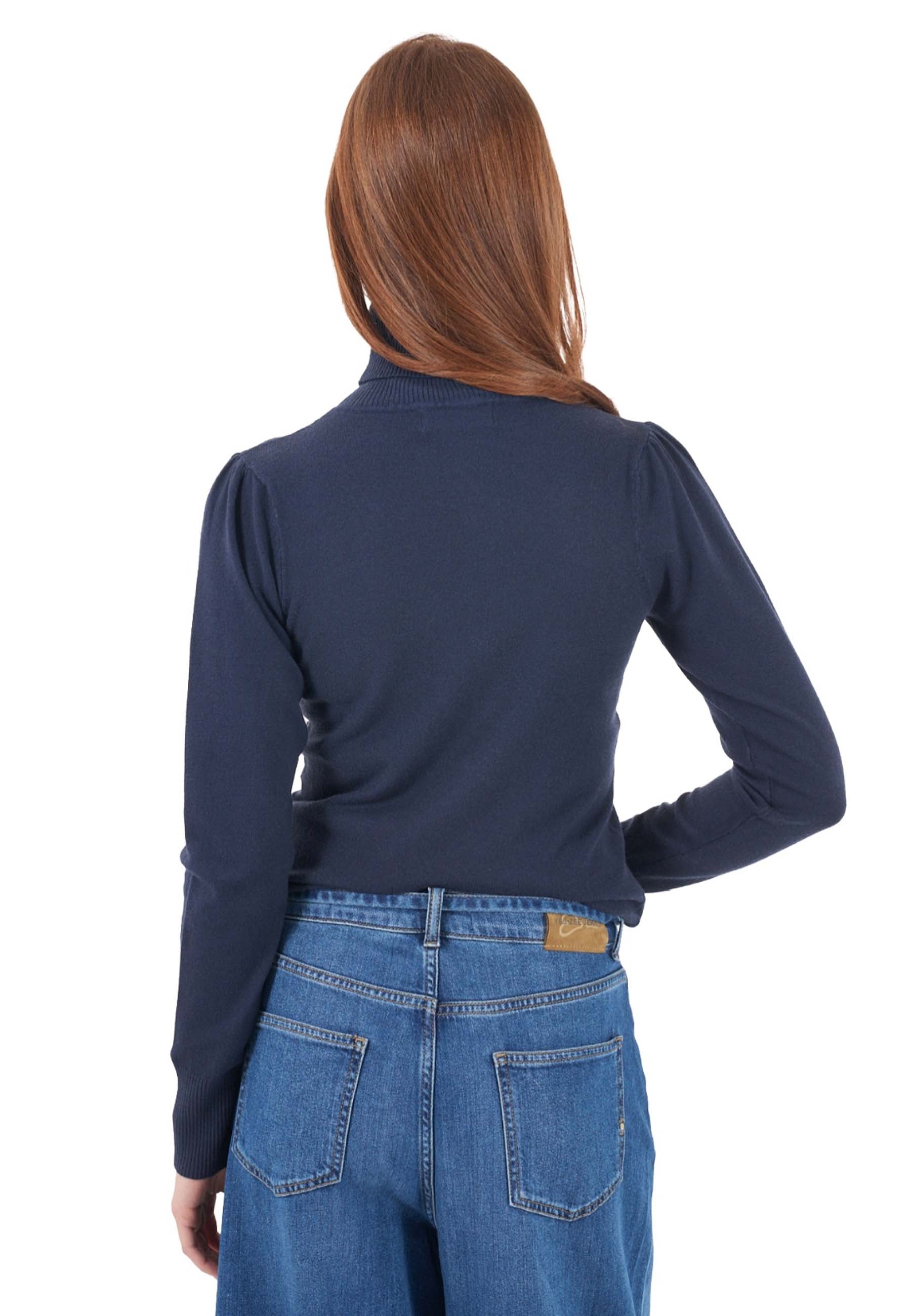 Maglia a collo alto Blu Yes-zee