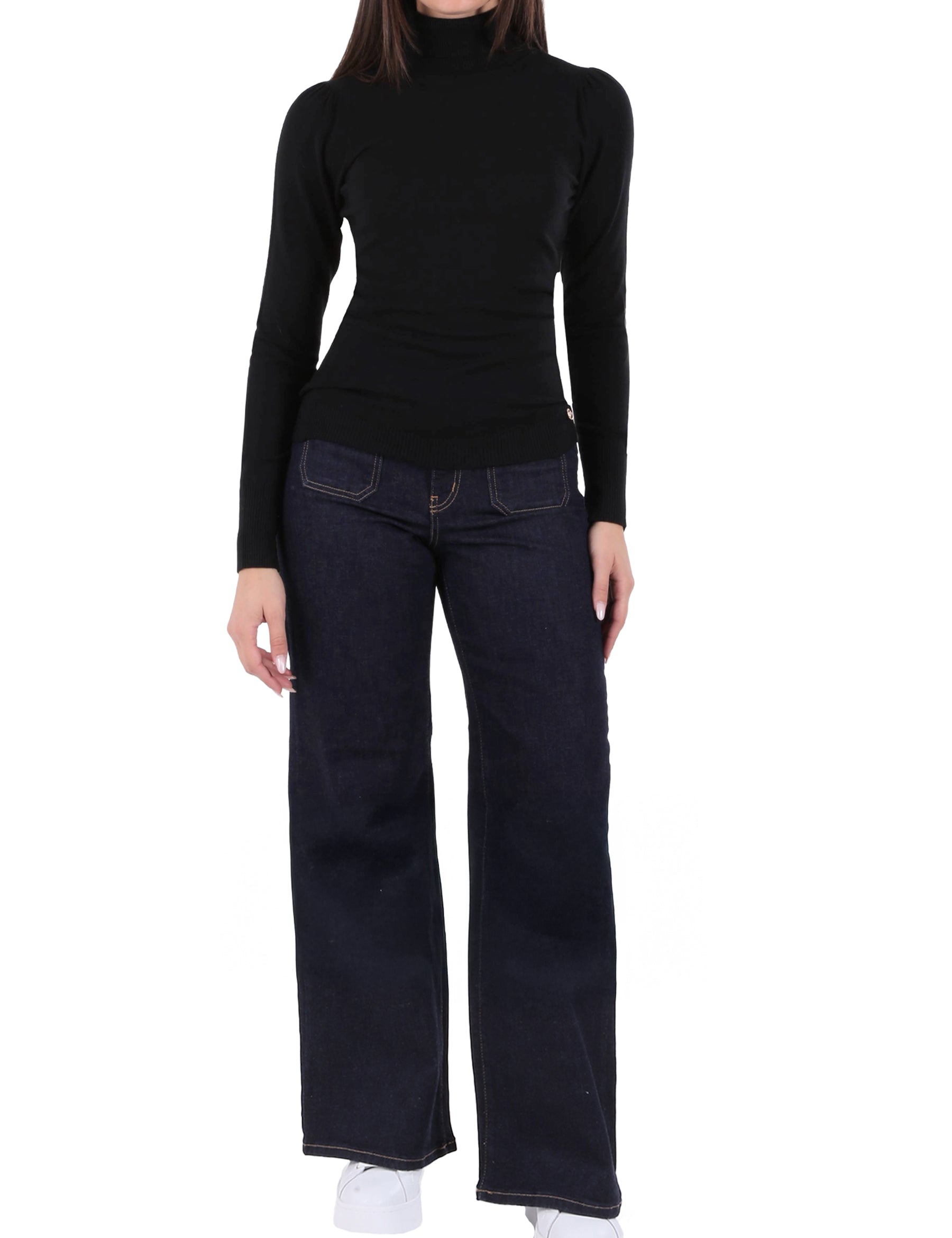 Maglia a collo alto Nero Yes-zee