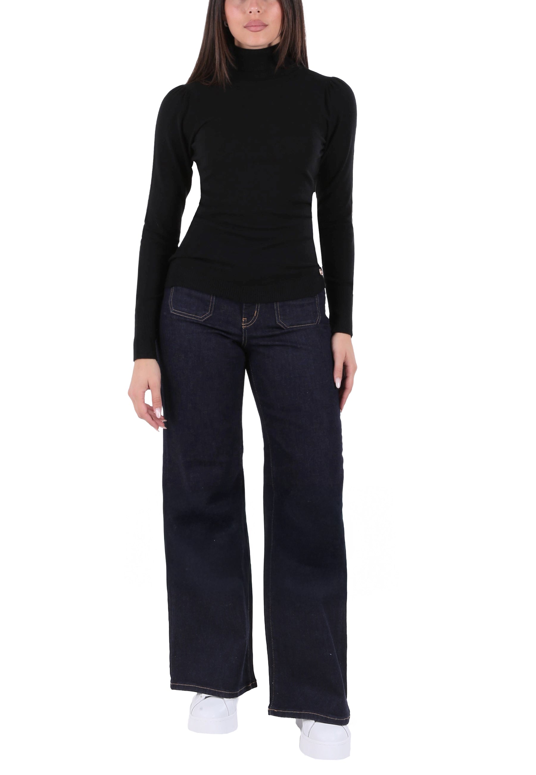 Maglia a collo alto Nero Yes-zee