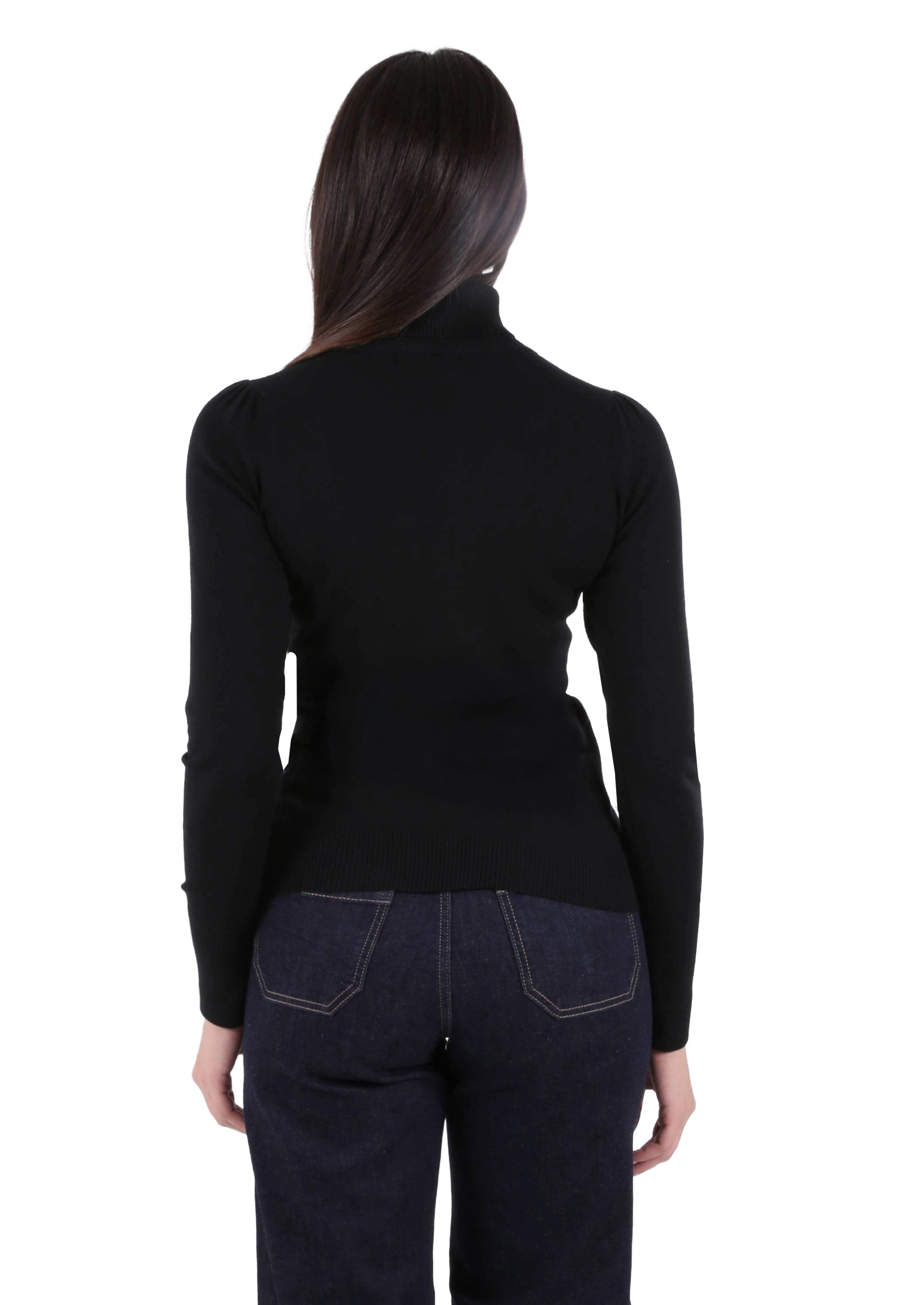 Maglia a collo alto Nero Yes-zee