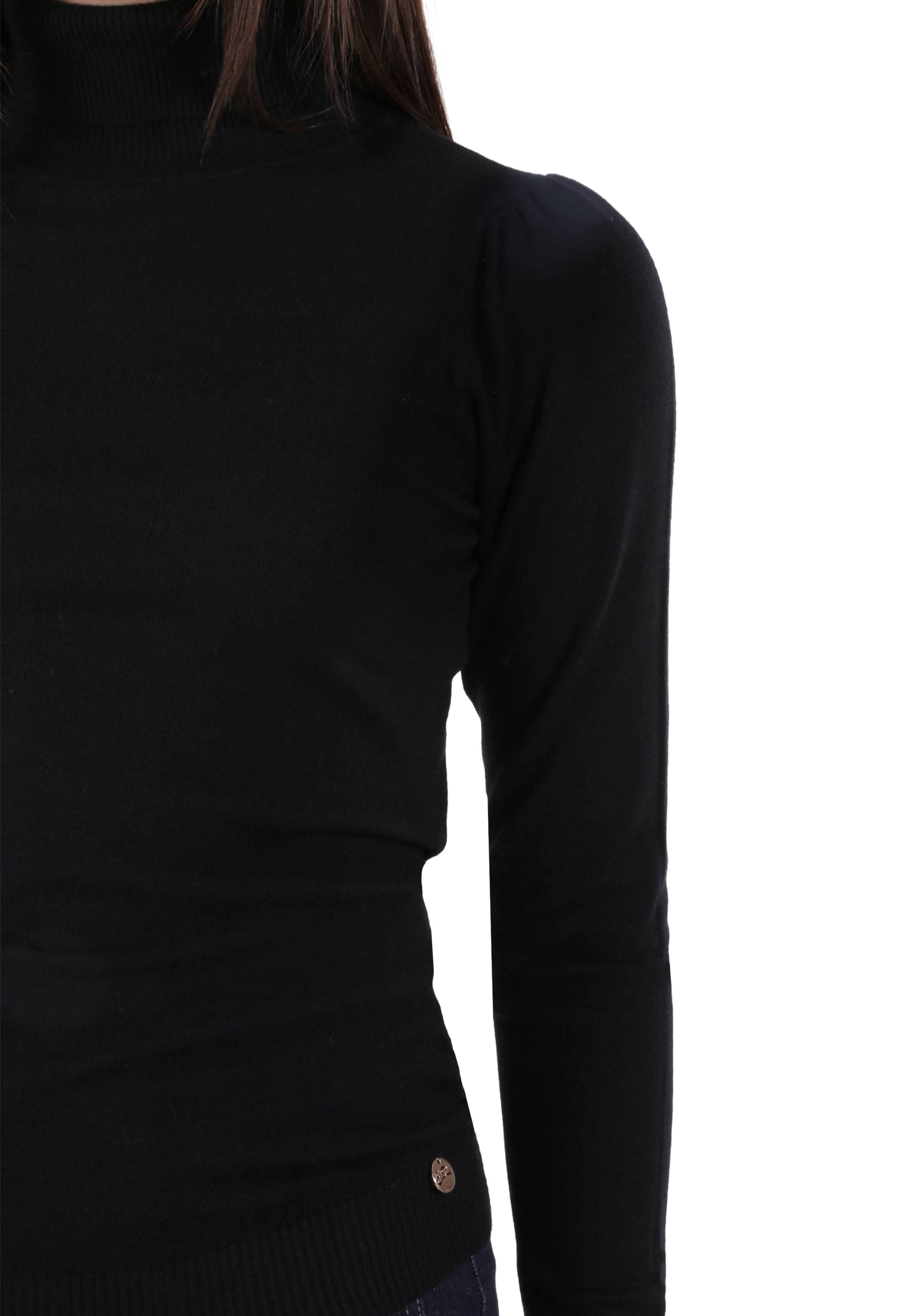 Maglia a collo alto Nero Yes-zee