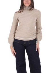 Maglia a collo alto Beige Yes-zee