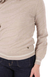 Maglia a collo alto Beige Yes-zee