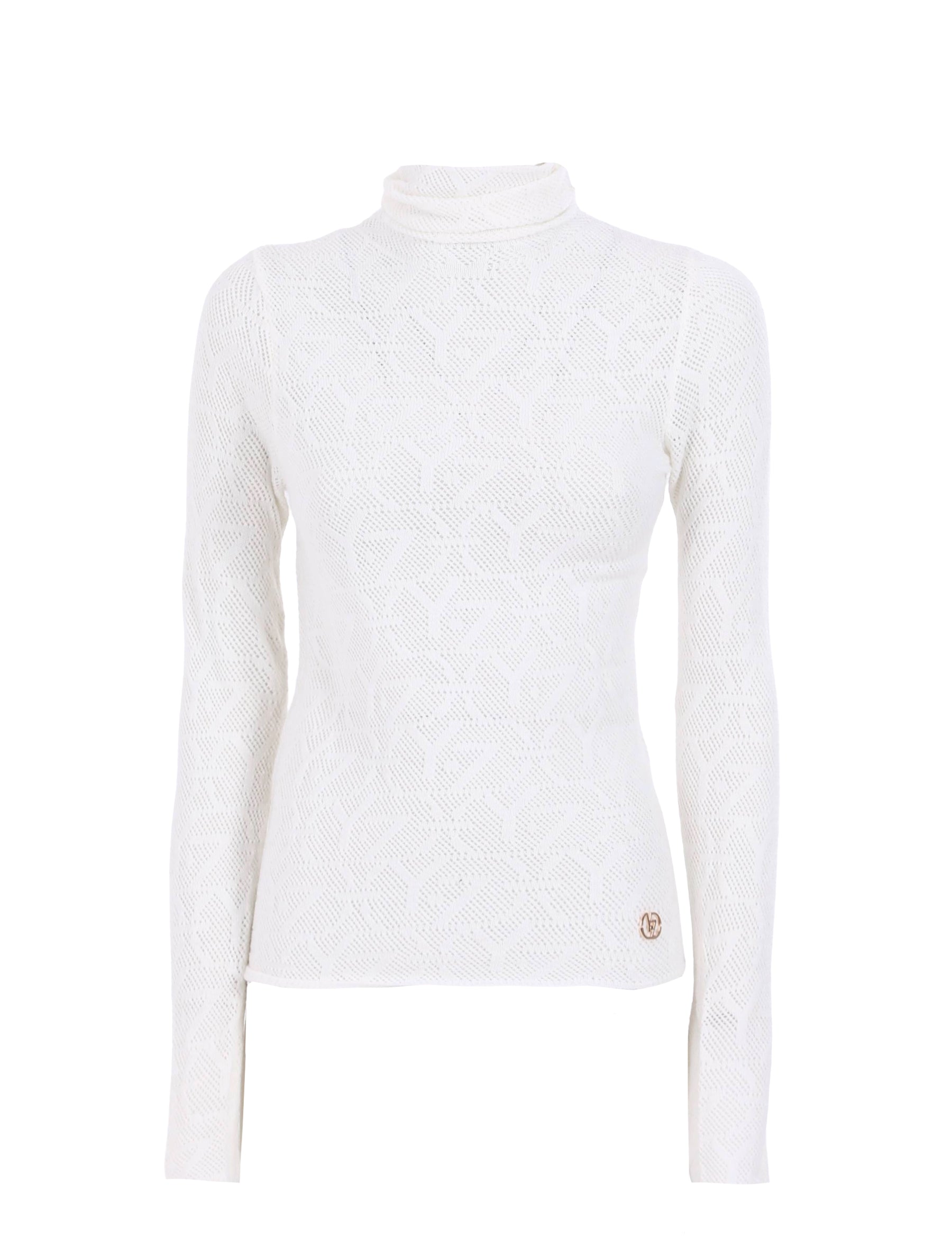 Maglia a collo alto Bianco Yes-zee