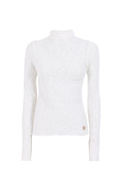 Maglia a collo alto Bianco Yes-zee