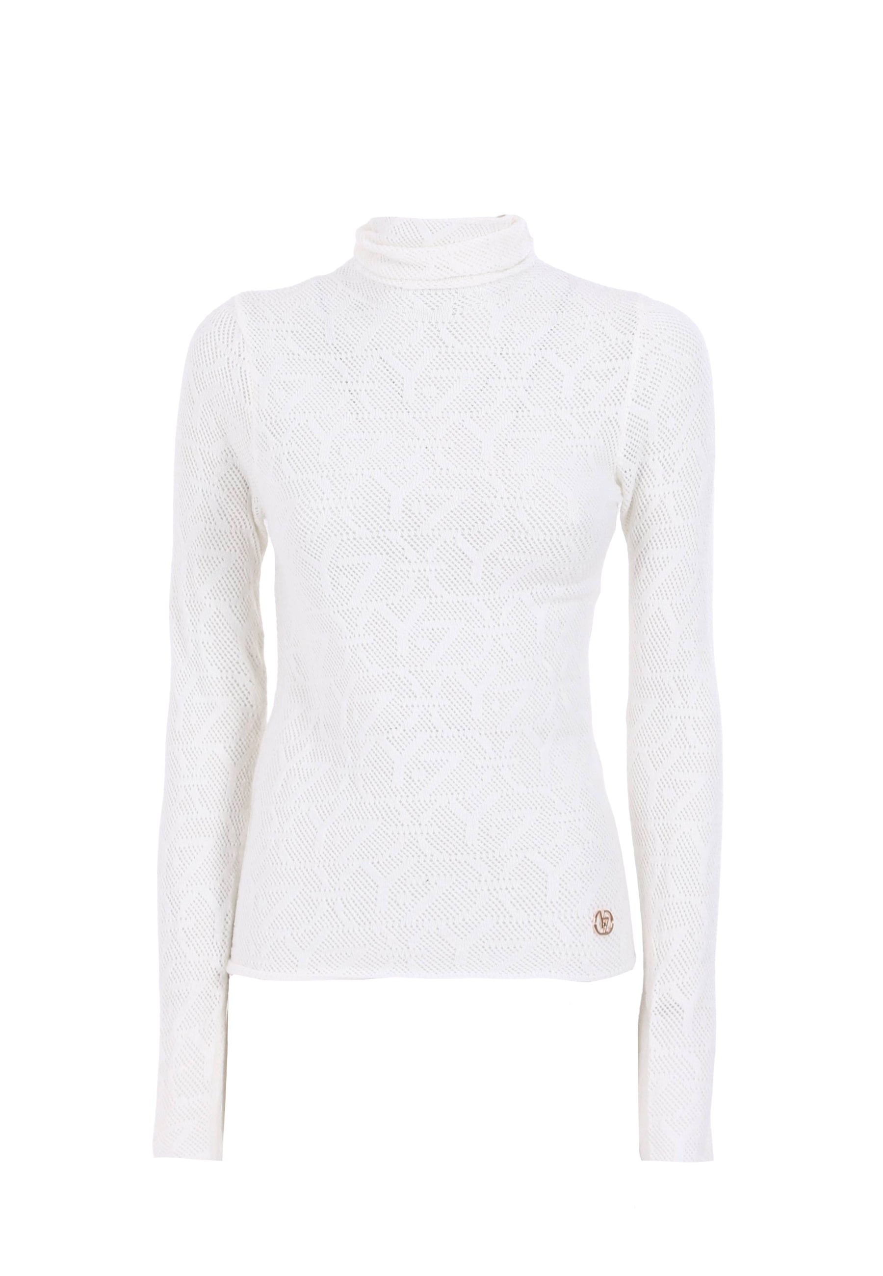 Maglia a collo alto Bianco Yes-zee