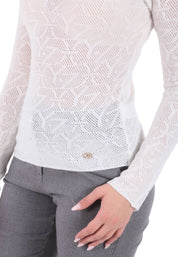 Maglia a collo alto Bianco Yes-zee