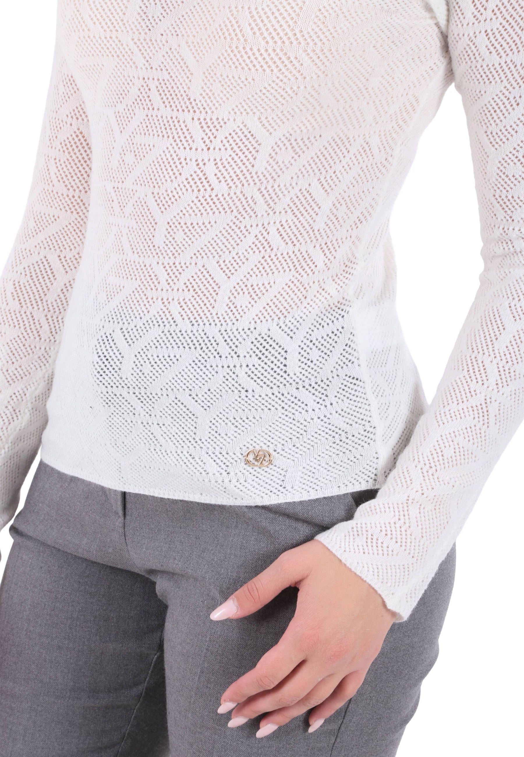 Maglia a collo alto Bianco Yes-zee