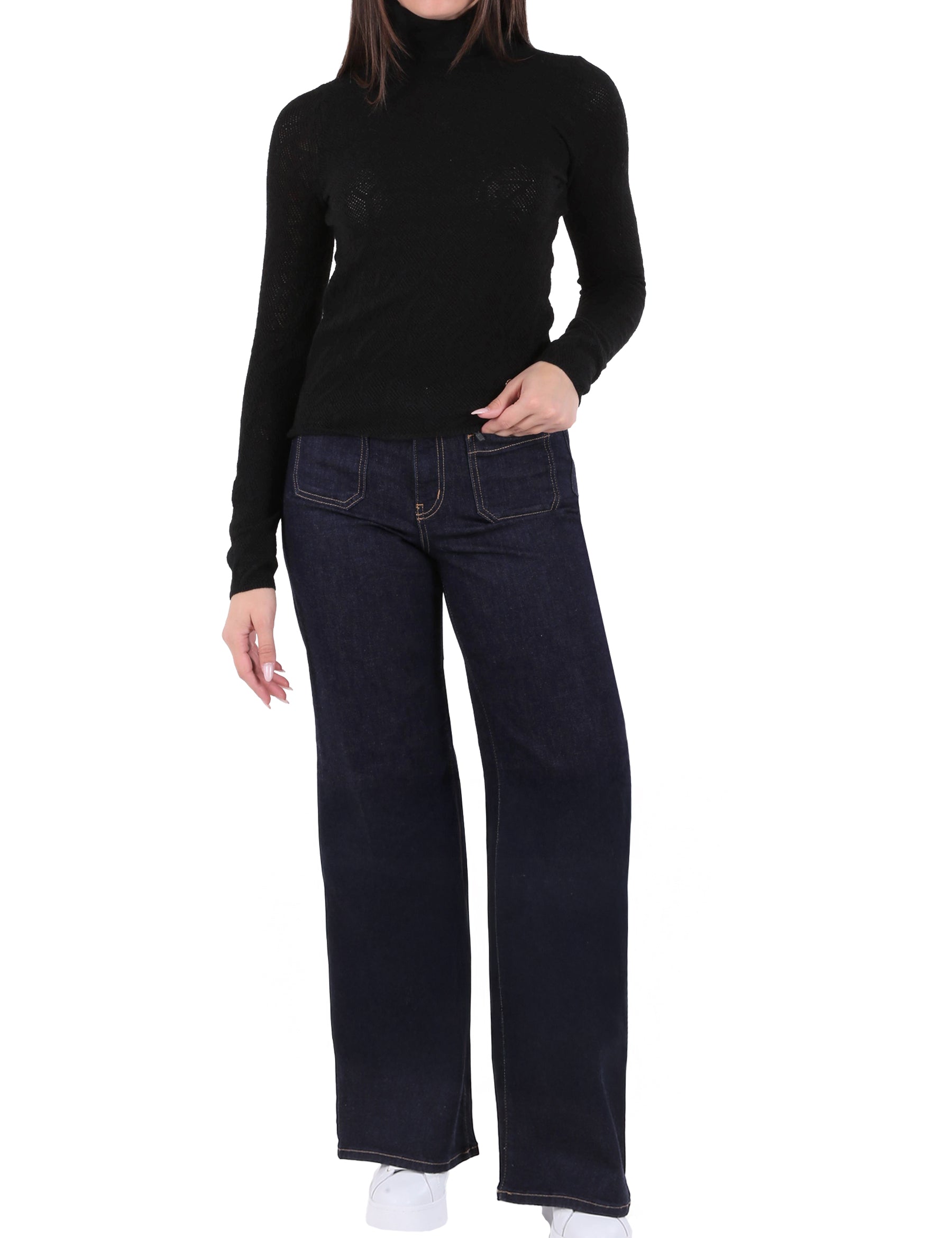 Maglia a collo alto Nero Yes-zee