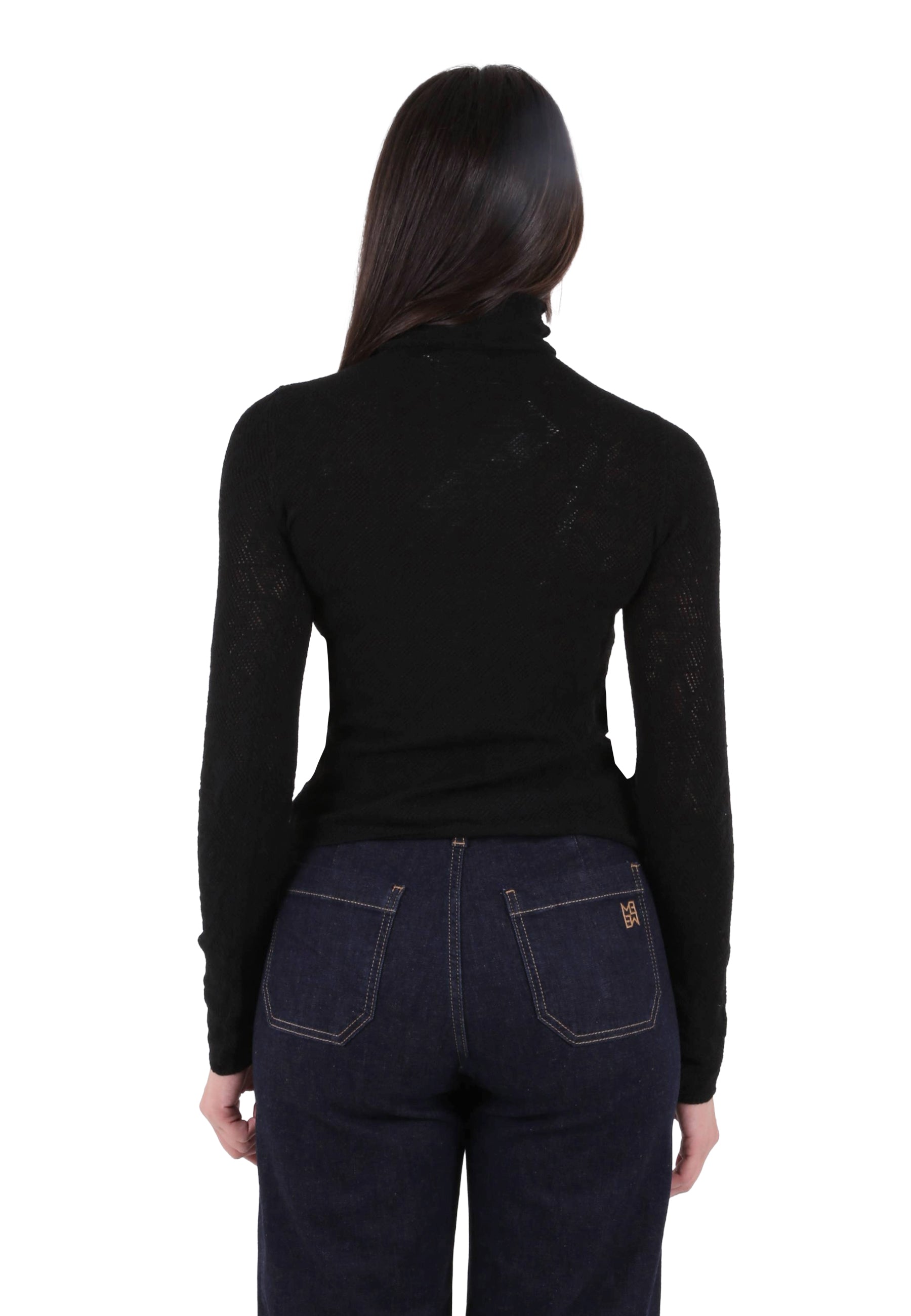 Maglia a collo alto Nero Yes-zee