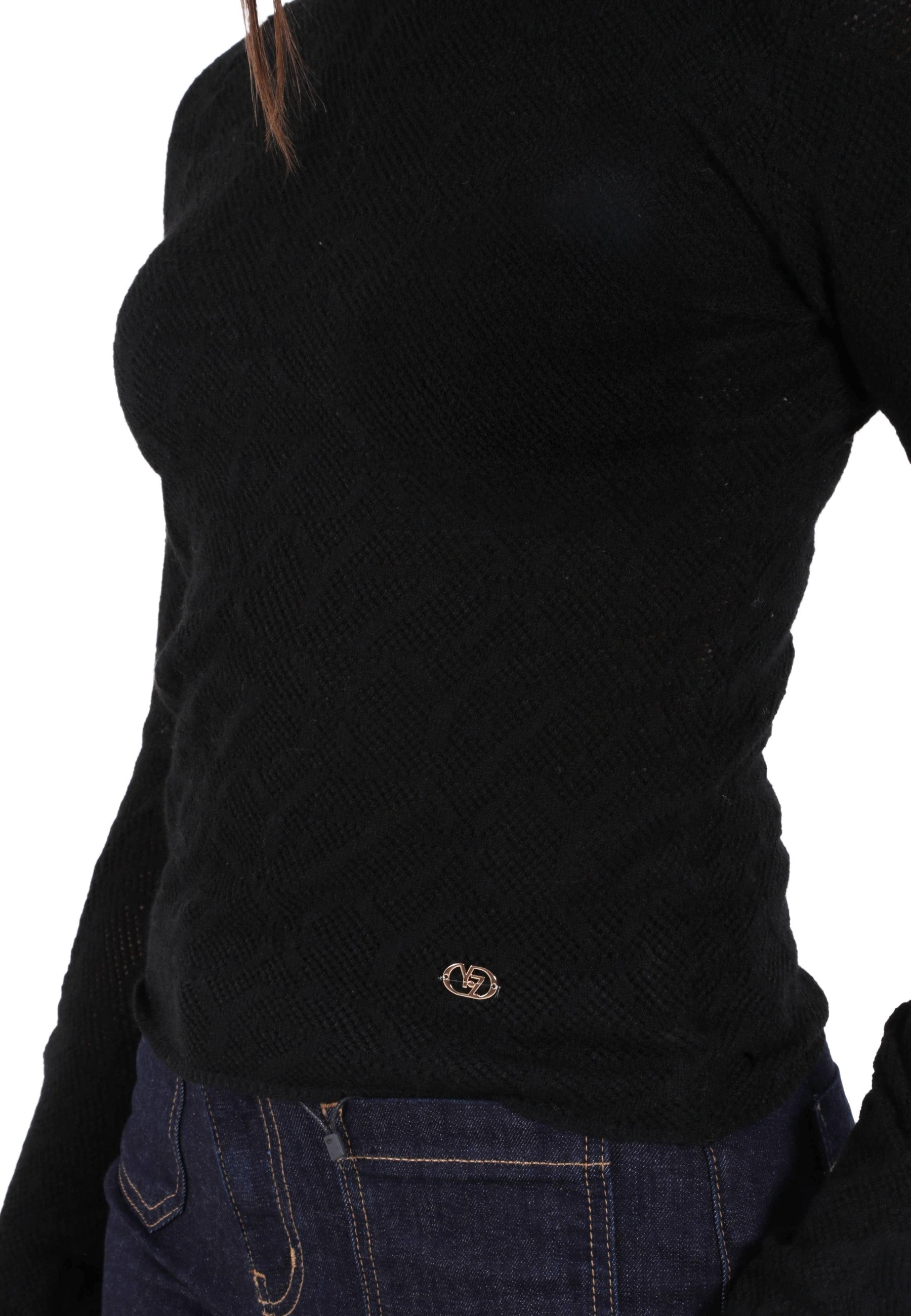 Maglia a collo alto Nero Yes-zee