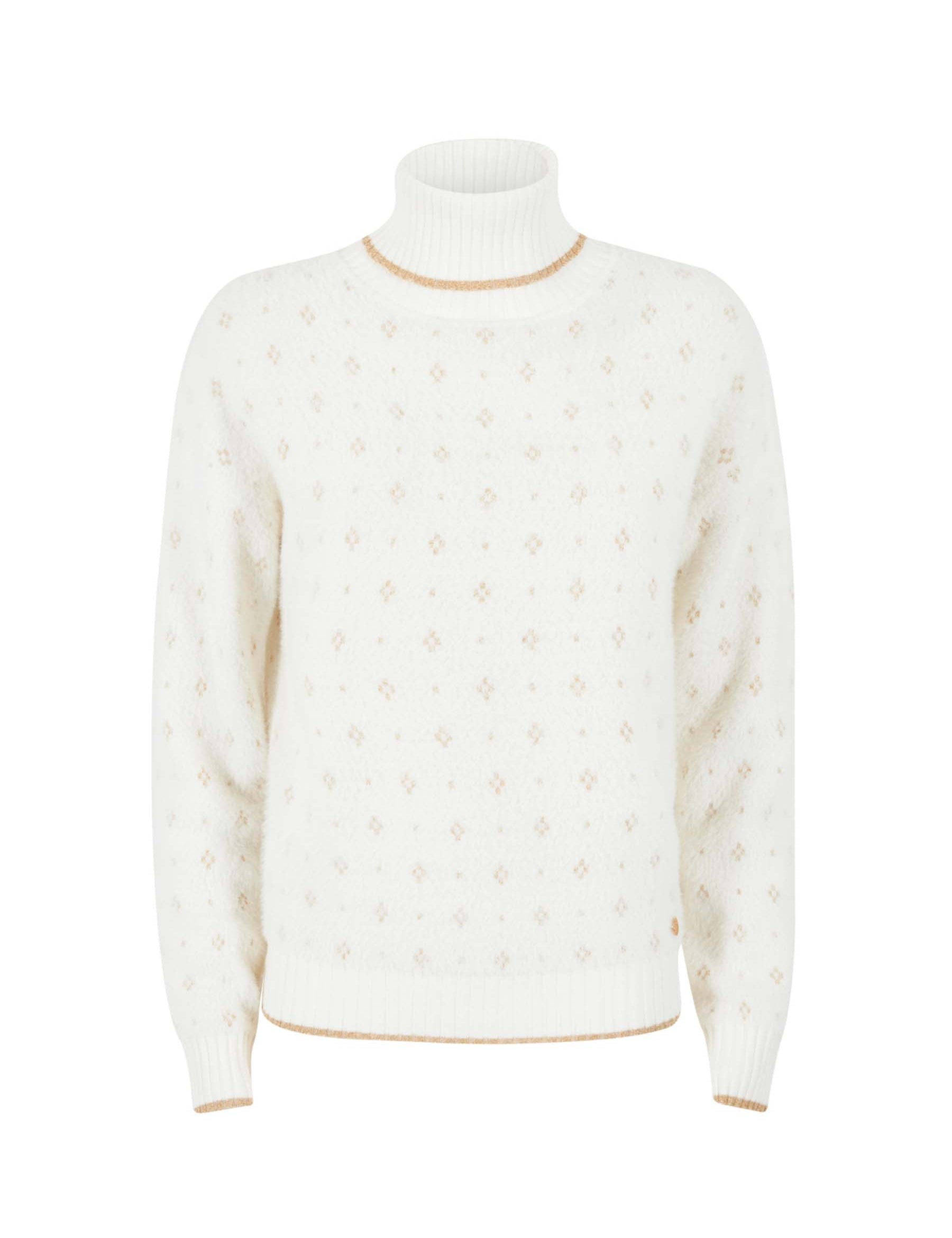 Maglia a collo alto Bianco Yes-zee