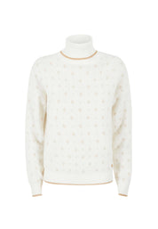 Maglia a collo alto Bianco Yes-zee