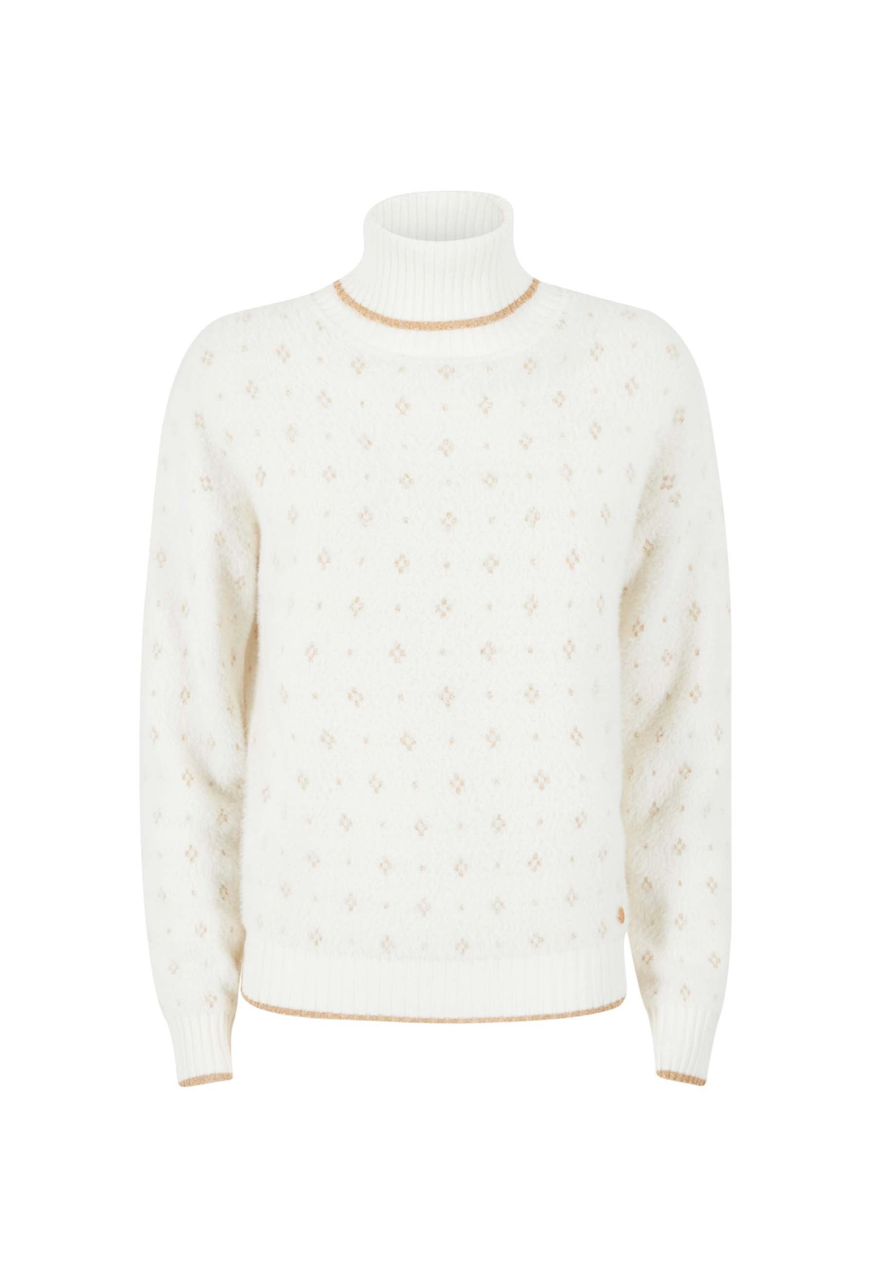 Maglia a collo alto Bianco Yes-zee