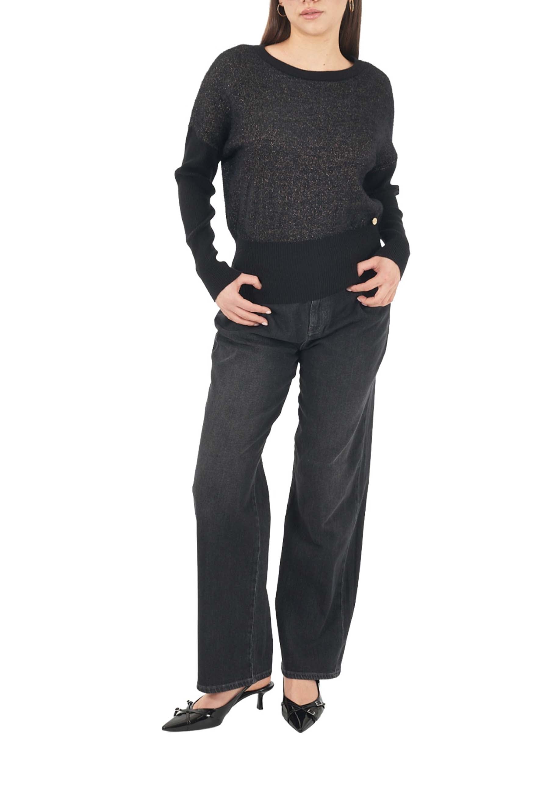 Maglioncini Nero Dorato Yes-zee